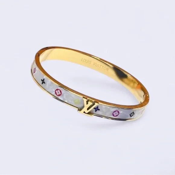 Monogram Multicolor and Gold Bracelet set - Picture 2 of 4